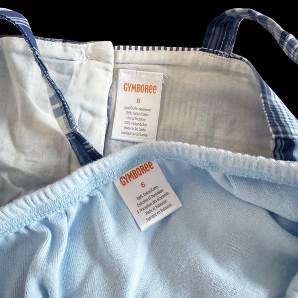 Gymboree NWT Blue Plaid Dress and Beach tank Top bundle girls size 6 summer #704 - Picture 5 of 8